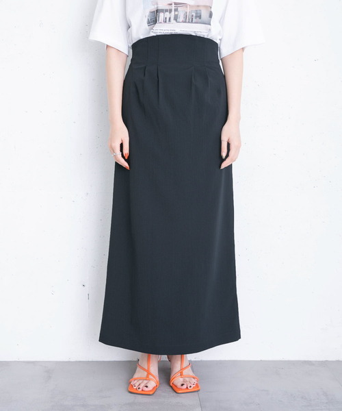 Katie ケイティ CAFE CHIC スカート ハイウエストスカート 美品 セール】ハイウエストIラインスカート（スカート）｜KBF（ケイビーエフ