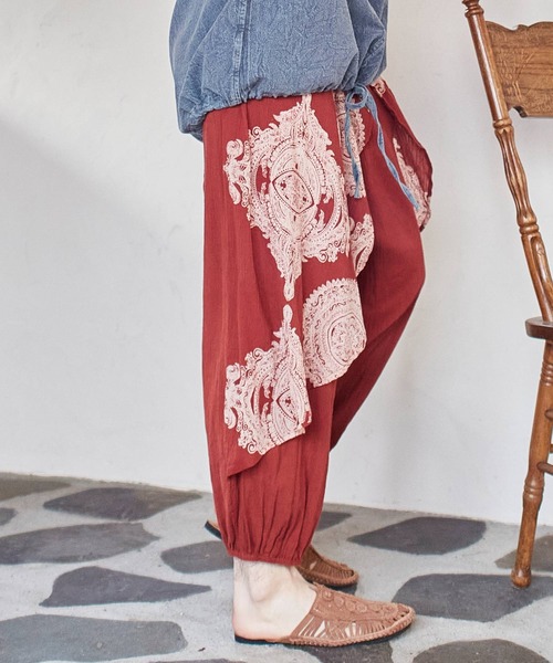 チャイハネ(チャイハネ)の「【チャイハネ】アシトラMEN'S変形サルエルパンツ(その他パンツ・メンズ・ホワイト/チャコール/ブルー/レンガ・FREE)」の8枚目の写真