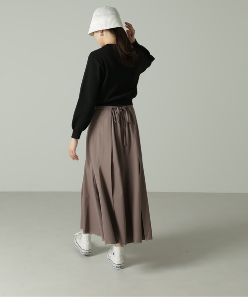 FREE'S MART（フリーズマート）の「[低身長サイズ/Sシリーズ]配色ステッチバックレースアップスカート（スカート・レディース・ブラウン/ブラック・MEDIUM/SMALL/X-SMALL）」の14枚目の写真