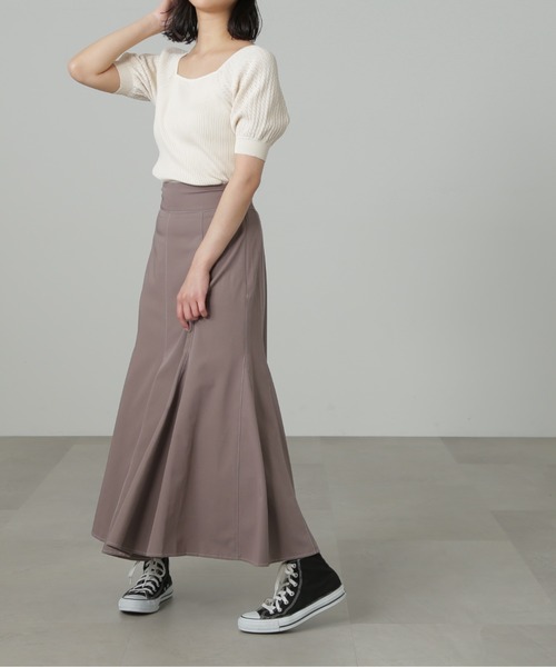 FREE'S MART（フリーズマート）の「[低身長サイズ/Sシリーズ]配色ステッチバックレースアップスカート（スカート・レディース・ブラウン/ブラック・MEDIUM/SMALL/X-SMALL）」の18枚目の写真