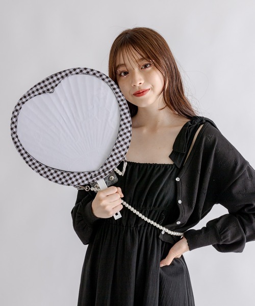 OLIVE des OLIVE（オリーブデオリーブ）の「Aimerianejoieうちわケース　1032200010（その他雑貨・レディース・ブラック/ピンク/ベージュ・FREE）」の8枚目の写真