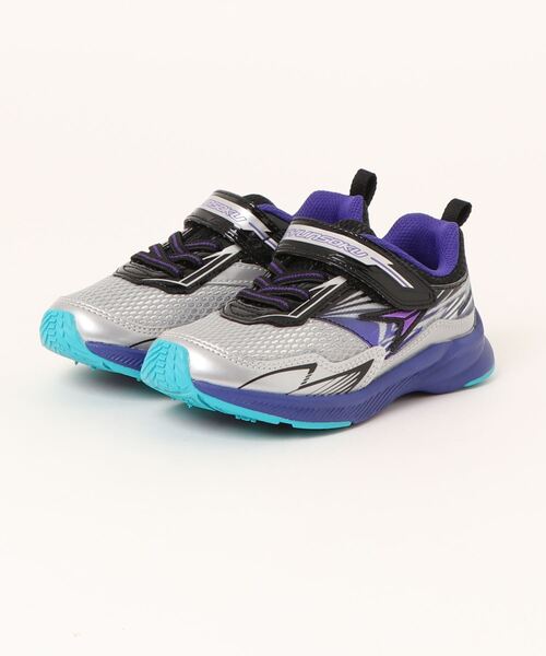 瞬足（シュンソク）の「瞬足 シュンソク GT-S【幅広3E】キッズスニーカー(ジーティーエス) JC-107（スニーカー・キッズ・ブラック/シルバー/ブルー・16.0cm/18.0cm/16.5cm/19.0cm/18.5cm/17.0cm/17.5cm）」の3枚目の写真