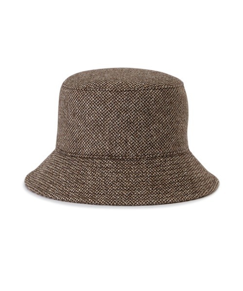 Mila Owen（ミラオーウェン）の「ツィードバケットハット（ハット・レディース・グレー/ブラウン・FREE）」の4枚目の写真