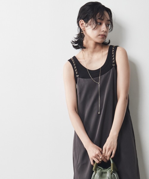 CHIC STYLE（シックスタイル）の「＜大きいサイズ＞キャミソールマキシワンピース シックスタイル（ワンピース・レディース・ブラック/ブラウン・5L/3L/4L/LL/L）」の16枚目の写真