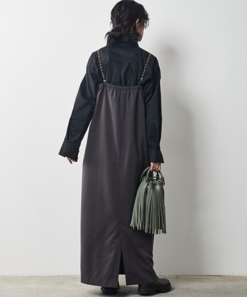 CHIC STYLE（シックスタイル）の「＜大きいサイズ＞キャミソールマキシワンピース シックスタイル（ワンピース・レディース・ブラック/ブラウン・5L/3L/4L/LL/L）」の9枚目の写真