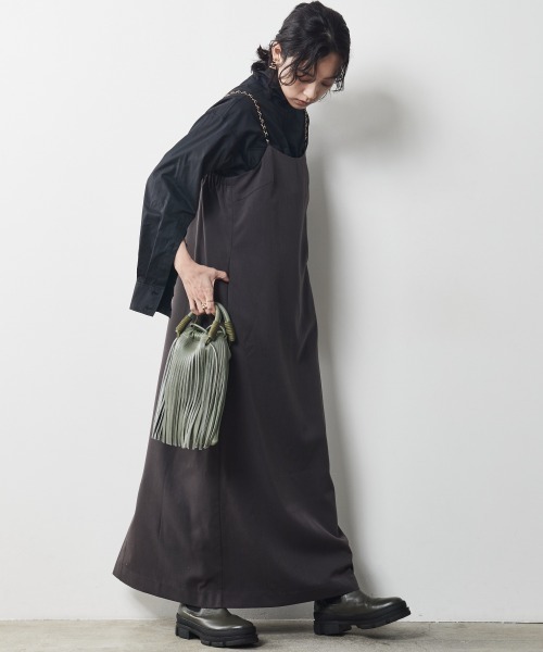 CHIC STYLE（シックスタイル）の「＜大きいサイズ＞キャミソールマキシワンピース シックスタイル（ワンピース・レディース・ブラック/ブラウン・5L/3L/4L/LL/L）」の10枚目の写真