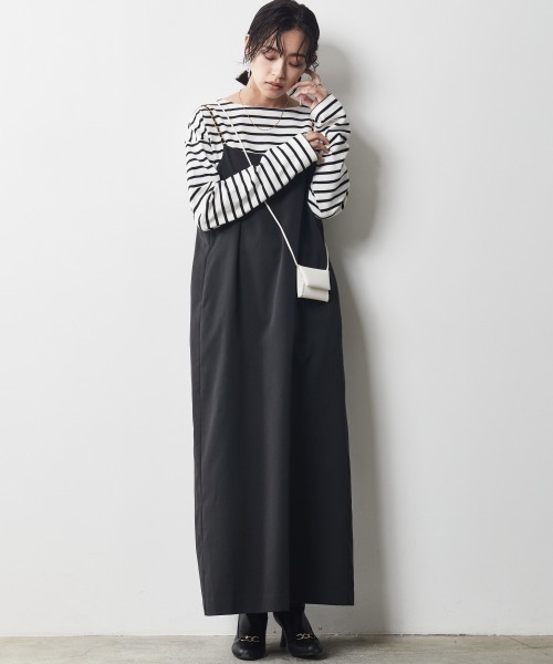 CHIC STYLE（シックスタイル）の「＜大きいサイズ＞キャミソールマキシワンピース シックスタイル（ワンピース・レディース・ブラック/ブラウン・5L/3L/4L/LL/L）」の4枚目の写真