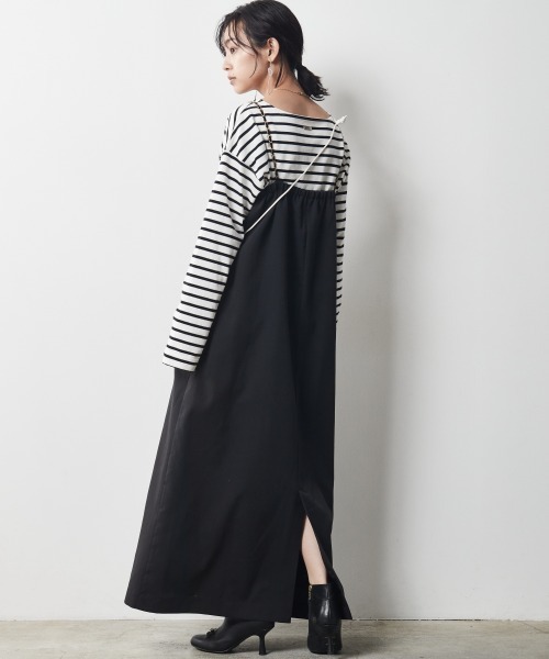 CHIC STYLE（シックスタイル）の「＜大きいサイズ＞キャミソールマキシワンピース シックスタイル（ワンピース・レディース・ブラック/ブラウン・5L/3L/4L/LL/L）」の6枚目の写真