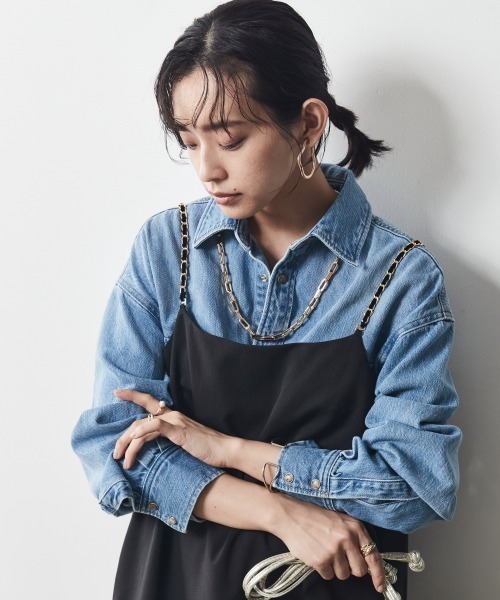 CHIC STYLE（シックスタイル）の「＜大きいサイズ＞キャミソールマキシワンピース シックスタイル（ワンピース・レディース・ブラック/ブラウン・5L/3L/4L/LL/L）」の15枚目の写真