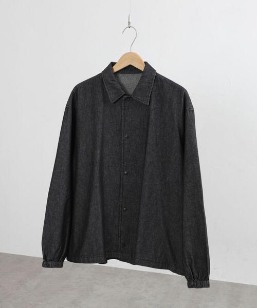 coen（コーエン）の「ビッグシルエットコーチデニムシャツ（シャツ/ブラウス・メンズ・ブラック/ネイビー・S/M/L/XL）」の8枚目の写真