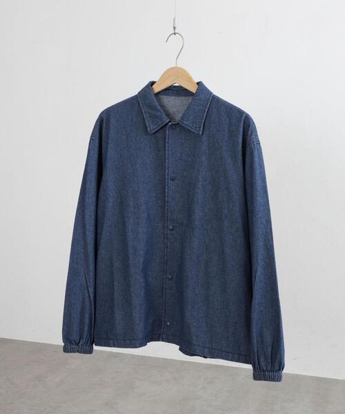 coen（コーエン）の「ビッグシルエットコーチデニムシャツ（シャツ/ブラウス・メンズ・ブラック/ネイビー・S/M/L/XL）」の9枚目の写真