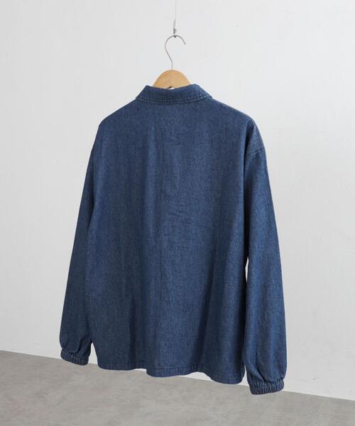 coen（コーエン）の「ビッグシルエットコーチデニムシャツ（シャツ/ブラウス・メンズ・ブラック/ネイビー・S/M/L/XL）」の16枚目の写真