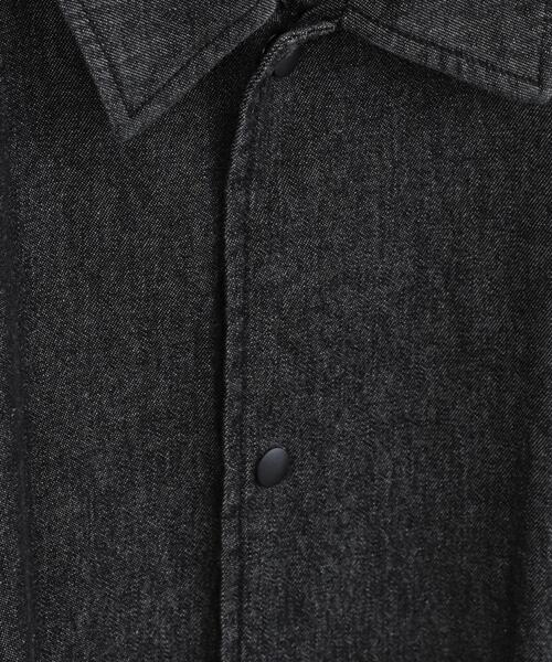 coen（コーエン）の「ビッグシルエットコーチデニムシャツ（シャツ/ブラウス・メンズ・ブラック/ネイビー・S/M/L/XL）」の21枚目の写真