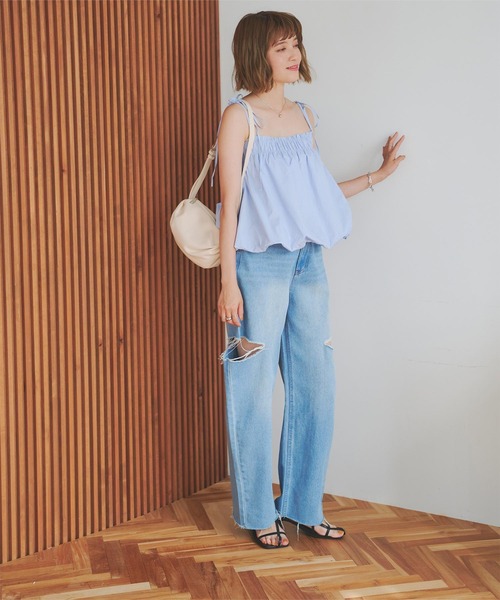 titivate（ティティベイト）の「ﾗｳﾝﾄﾞｼｮﾙﾀﾞｰﾊﾞｯｸﾞ（ショルダーバッグ・レディース・ブラック/アイボリー・FREE）」の7枚目の写真