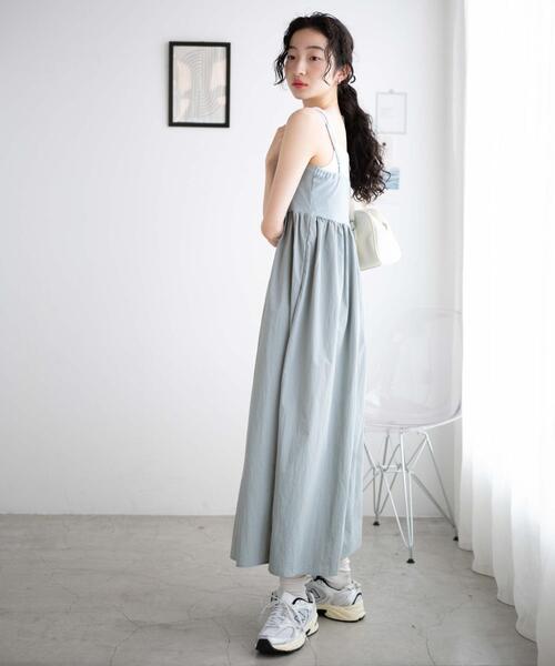 WEGO（ウィゴー）の「WEGO/リブドッキングキャミワンピース（ワンピース・レディース・サックスブルー/ブラック・FREE）」の20枚目の写真