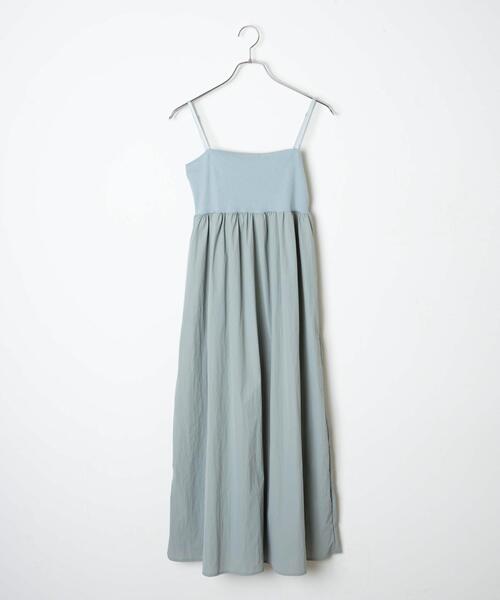 WEGO（ウィゴー）の「WEGO/リブドッキングキャミワンピース（ワンピース・レディース・サックスブルー/ブラック・FREE）」の7枚目の写真