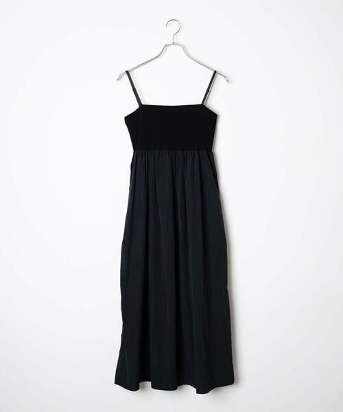 WEGO（ウィゴー）の「WEGO/リブドッキングキャミワンピース（ワンピース・レディース・サックスブルー/ブラック・FREE）」の8枚目の写真