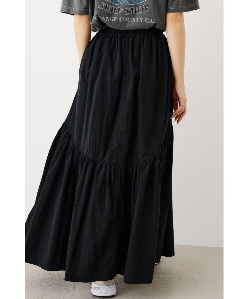 RODEO CROWNS WIDE BOWL（ロデオクラウンズワイドボウル）の「ギャザー切り替えロングスカート（スカート・レディース・アイボリー/ブラック/カーキ・FREE）」の10枚目の写真