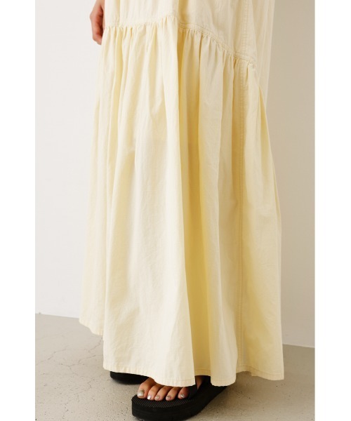 RODEO CROWNS WIDE BOWL（ロデオクラウンズワイドボウル）の「ギャザー切り替えロングスカート（スカート・レディース・アイボリー/ブラック/カーキ・FREE）」の19枚目の写真