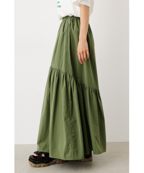 RODEO CROWNS WIDE BOWL（ロデオクラウンズワイドボウル）の「ギャザー切り替えロングスカート（スカート・レディース・アイボリー/ブラック/カーキ・FREE）」の22枚目の写真