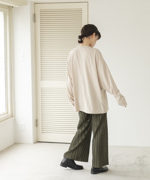 pairmanon(ペアマノン)の「【ママサイズ】プリーツ ゆったりリラックス パンツ(その他パンツ・レディース・ライトベージュ/カーキ/モカ/ブラック・FREE)」の12枚目の写真
