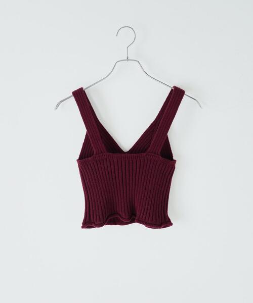 WEGO（ウィゴー）の「WEGO/ニットビスチェ（キャミソール・レディース・ワイン/オフホワイト・FREE）」の18枚目の写真