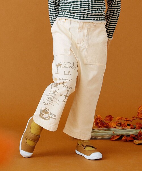 GO TO HOLLYWOOD（ゴートゥーハリウッド）の「GO TO HOLLYWOOD × B:MING by BEAMS / 別注 ヘリンボーン パンツ（100～150cm）（その他パンツ・キッズ・ベージュ/オリーブ・S/M/L）」の6枚目の写真