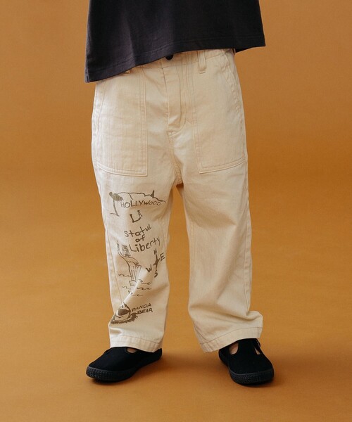 GO TO HOLLYWOOD（ゴートゥーハリウッド）の「GO TO HOLLYWOOD × B:MING by BEAMS / 別注 ヘリンボーン パンツ（100～150cm）（その他パンツ・キッズ・ベージュ/オリーブ・S/M/L）」の9枚目の写真