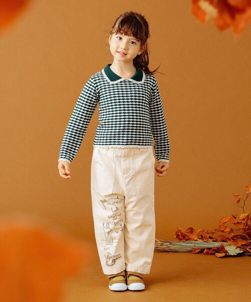 GO TO HOLLYWOOD（ゴートゥーハリウッド）の「GO TO HOLLYWOOD × B:MING by BEAMS / 別注 ヘリンボーン パンツ（100～150cm）（その他パンツ・キッズ・ベージュ/オリーブ・S/M/L）」の16枚目の写真