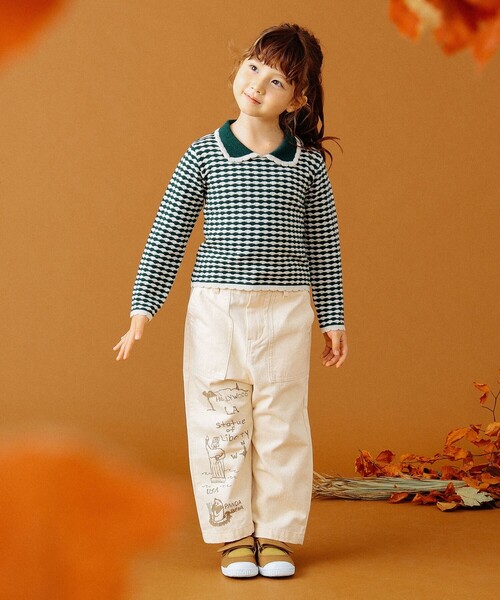 GO TO HOLLYWOOD（ゴートゥーハリウッド）の「GO TO HOLLYWOOD × B:MING by BEAMS / 別注 ヘリンボーン パンツ（100～150cm）（その他パンツ・キッズ・ベージュ/オリーブ・S/M/L）」の17枚目の写真