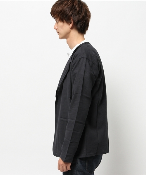 WHO'S WHO gallery（フーズフーギャラリー）の「【GIGGER】ノーカラーブルゾン（ブルゾン・メンズ・ネイビー/カーキ・FREE）」の4枚目の写真