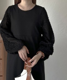 【apres jour clair】ジャガードスリーブワンピース【ZOZOTOWN限定アイテム】