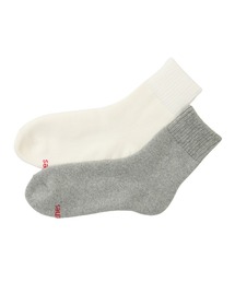 【Hanes/ヘインズ】レディース 【2足組】ロークルーソックス【総パイル】
