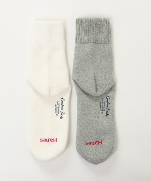 HANES(ヘインズ)の「【Hanes/ヘインズ】レディース 【2足組】ロークルーソックス【総パイル】(ソックス/靴下・レディース・その他・SMALL)」の4枚目の写真