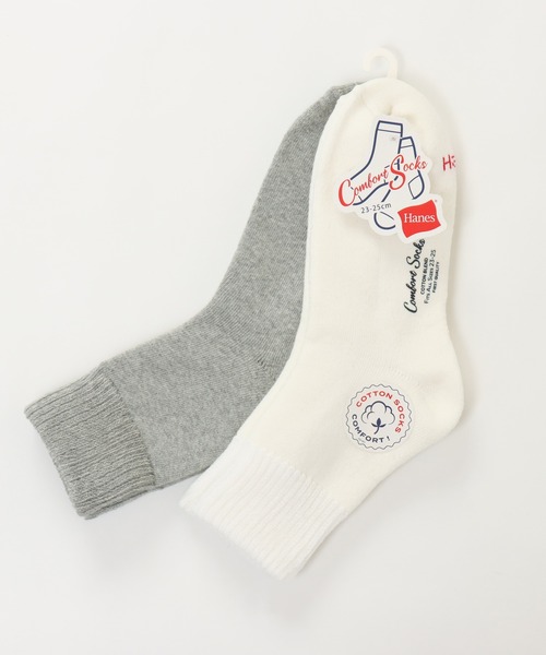 HANES(ヘインズ)の「【Hanes/ヘインズ】レディース 【2足組】ロークルーソックス【総パイル】(ソックス/靴下・レディース・その他・SMALL)」の6枚目の写真