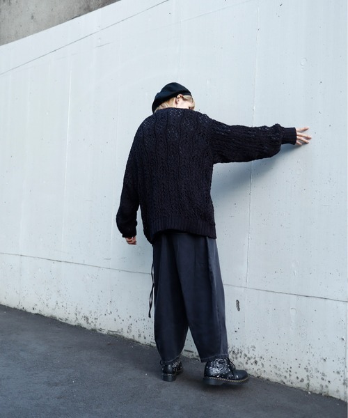 【セール】BL RACE KNIT CREWNECK KNIT/レースニット クルーネック（ニット/セーター）｜Bling Leads（ブリングリーズ）