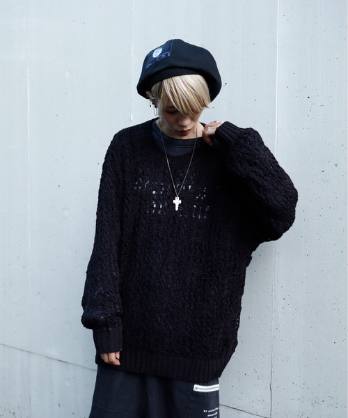 【セール】BL RACE KNIT CREWNECK KNIT/レースニット クルーネック（ニット/セーター）｜Bling Leads（ブリングリーズ）