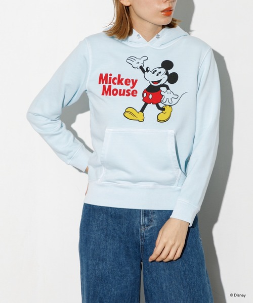 GOOD ROCK SPEED（グッドロックスピード）の「GOOD ROCK SPEED / 【DISNEY/MICKEY】ショート丈パーカー（パーカー・レディース・ライトブルー/ホワイト・FREE）」の11枚目の写真