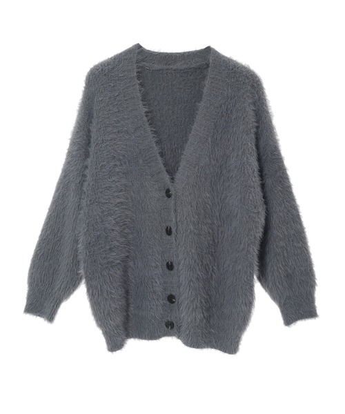 fifth(フィフス)の「【2024AW】Vネックシャギーニットカーディガン(カーディガン/ボレロ・レディース・グレー/ブラック/ホワイト・M)」の8枚目の写真
