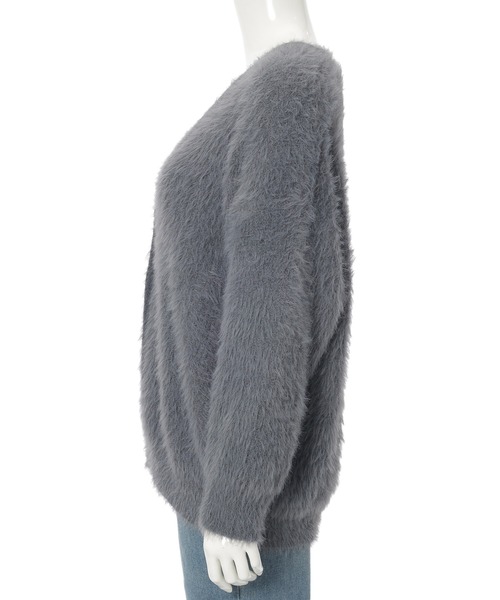 fifth(フィフス)の「【2024AW】Vネックシャギーニットカーディガン(カーディガン/ボレロ・レディース・グレー/ブラック/ホワイト・M)」の11枚目の写真