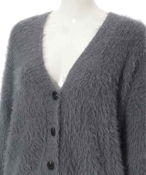 fifth(フィフス)の「【2024AW】Vネックシャギーニットカーディガン(カーディガン/ボレロ・レディース・グレー/ブラック/ホワイト・M)」の13枚目の写真