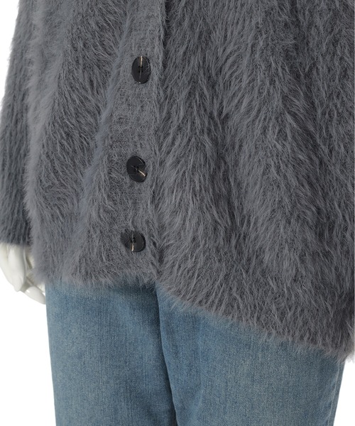 fifth(フィフス)の「【2024AW】Vネックシャギーニットカーディガン(カーディガン/ボレロ・レディース・グレー/ブラック/ホワイト・M)」の14枚目の写真