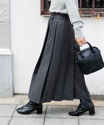 FORK&SPOON ウールライクプリーツスカート
