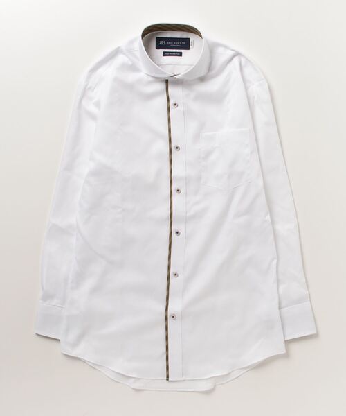 TOKYO SHIRTS（トウキョウシャツ）の「形態安定ノーアイロン ホリゾンタルワイド 長袖ビジネスワイシャツ（ビジネスシャツ・メンズ・ホワイト・首回り39cm-裄丈80cm/首回り41cm-裄丈86cm/首回り39cm-裄丈84cm/首回り42cm-裄丈82cm/首回り43cm-裄丈86cm/首回り42cm-裄丈86cm/首回り41cm-裄丈82cm/首回り43cm-裄丈82cm/首回り37cm-裄丈80cm/首回り37cm-裄丈84cm）」の11枚目の写真