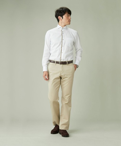 TOKYO SHIRTS（トウキョウシャツ）の「形態安定ノーアイロン ホリゾンタルワイド 長袖ビジネスワイシャツ（ビジネスシャツ・メンズ・ホワイト・首回り39cm-裄丈80cm/首回り41cm-裄丈86cm/首回り39cm-裄丈84cm/首回り42cm-裄丈82cm/首回り43cm-裄丈86cm/首回り42cm-裄丈86cm/首回り41cm-裄丈82cm/首回り43cm-裄丈82cm/首回り37cm-裄丈80cm/首回り37cm-裄丈84cm）」の6枚目の写真