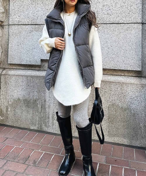 esutoreja（エストレジャ）の「オーバーシンプルニット（ニット/セーター・レディース・ホワイト/ブラック/ブラウン/ピンク・FREE）」の12枚目の写真