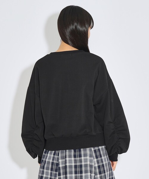 PINK-latte（ピンクラテ）の「◆【シャギー】エンボスロゴプルオーバー（スウェット・キッズ・ダークブラウン/ブラック/アイボリー系・16/14/15 ）」の12枚目の写真