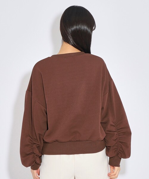 PINK-latte（ピンクラテ）の「◆【シャギー】エンボスロゴプルオーバー（スウェット・キッズ・ダークブラウン/ブラック/アイボリー系・16/14/15 ）」の20枚目の写真