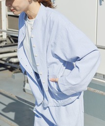 PAR ICI | シボコットン スタンドブラウス (セットアップ対応)(シャツ/ブラウス)