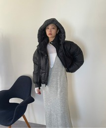 HANNE | フーディーパディングショートコート(ダウンジャケット/コート)